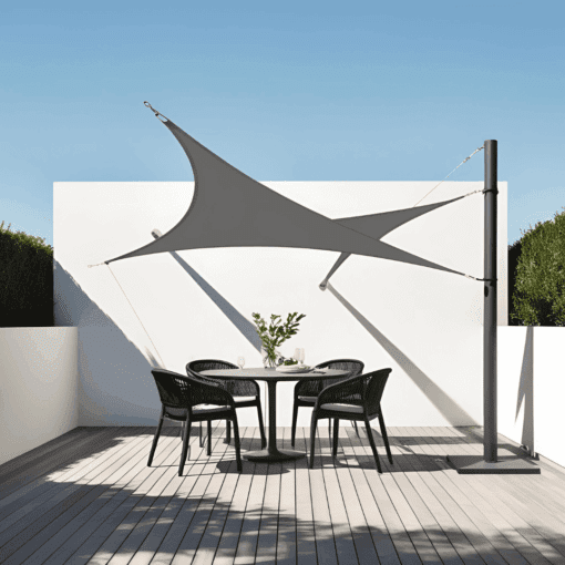 3 point Shade Sail - 4mtrs x 4mtrs x 5.65mtrs