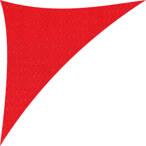 Red triangle shade sail
